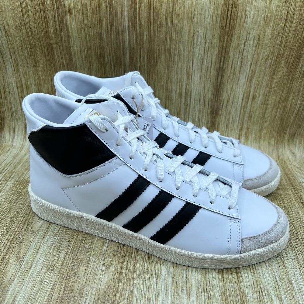 adidas Jabbar Hi Men's Size 14 White Black Gold Retro Basketball Sneakers JI3445